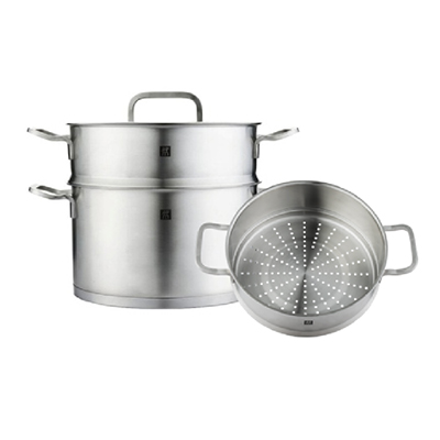 22ZQ整数版2000型-双立人-Zwilling Moment 深烧锅24cm+蒸笼24cm套装